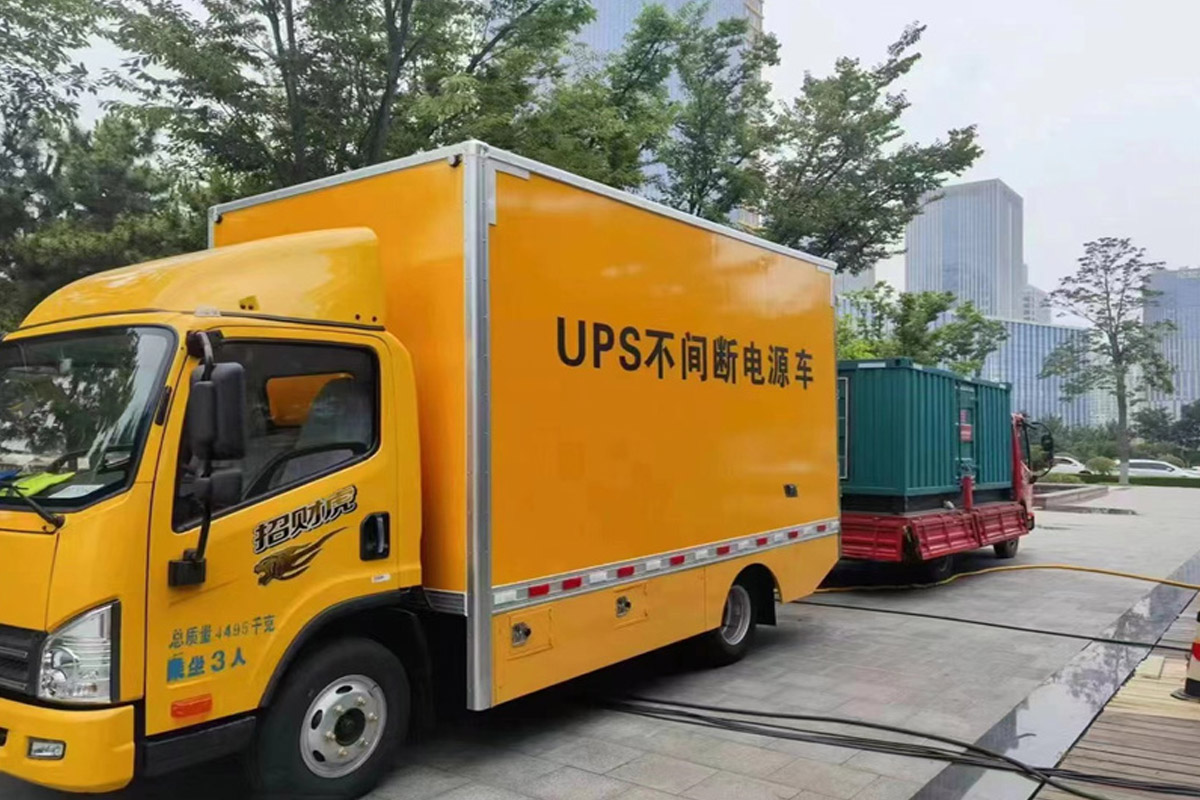 肥东发电机租赁施工现场