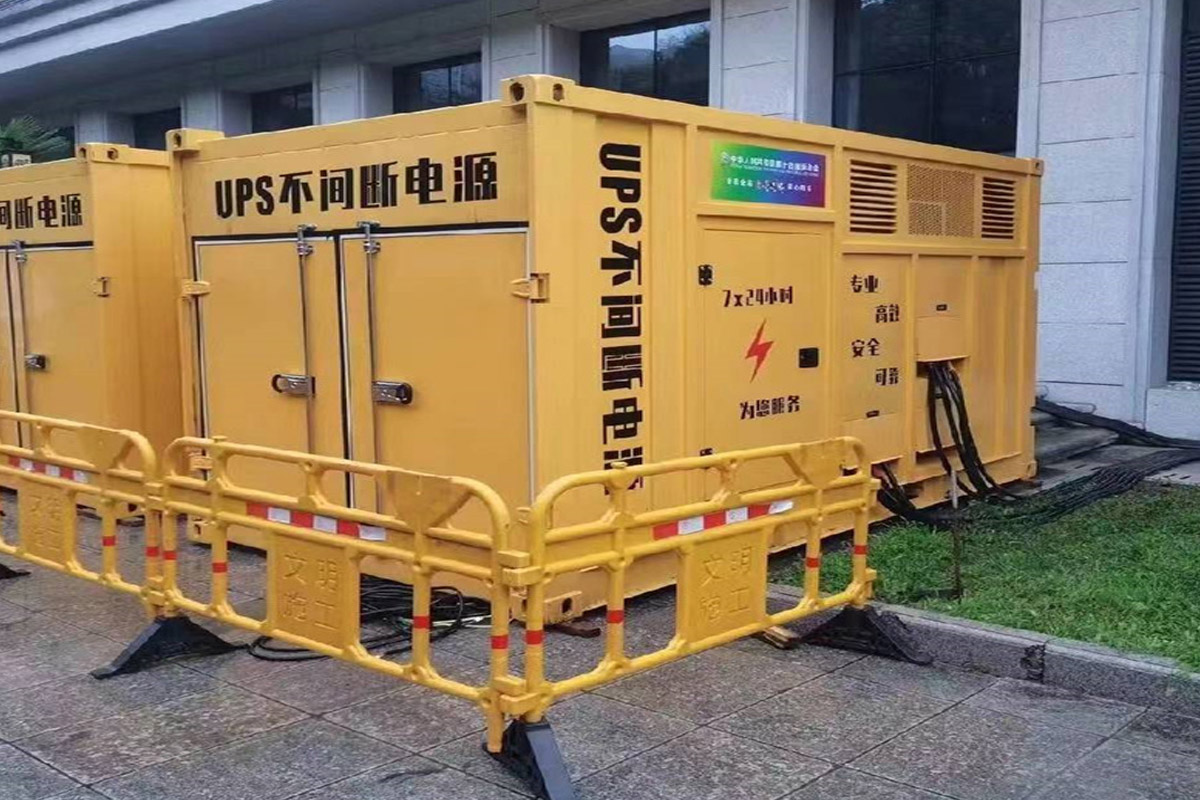 肥东发电机租赁施工现场