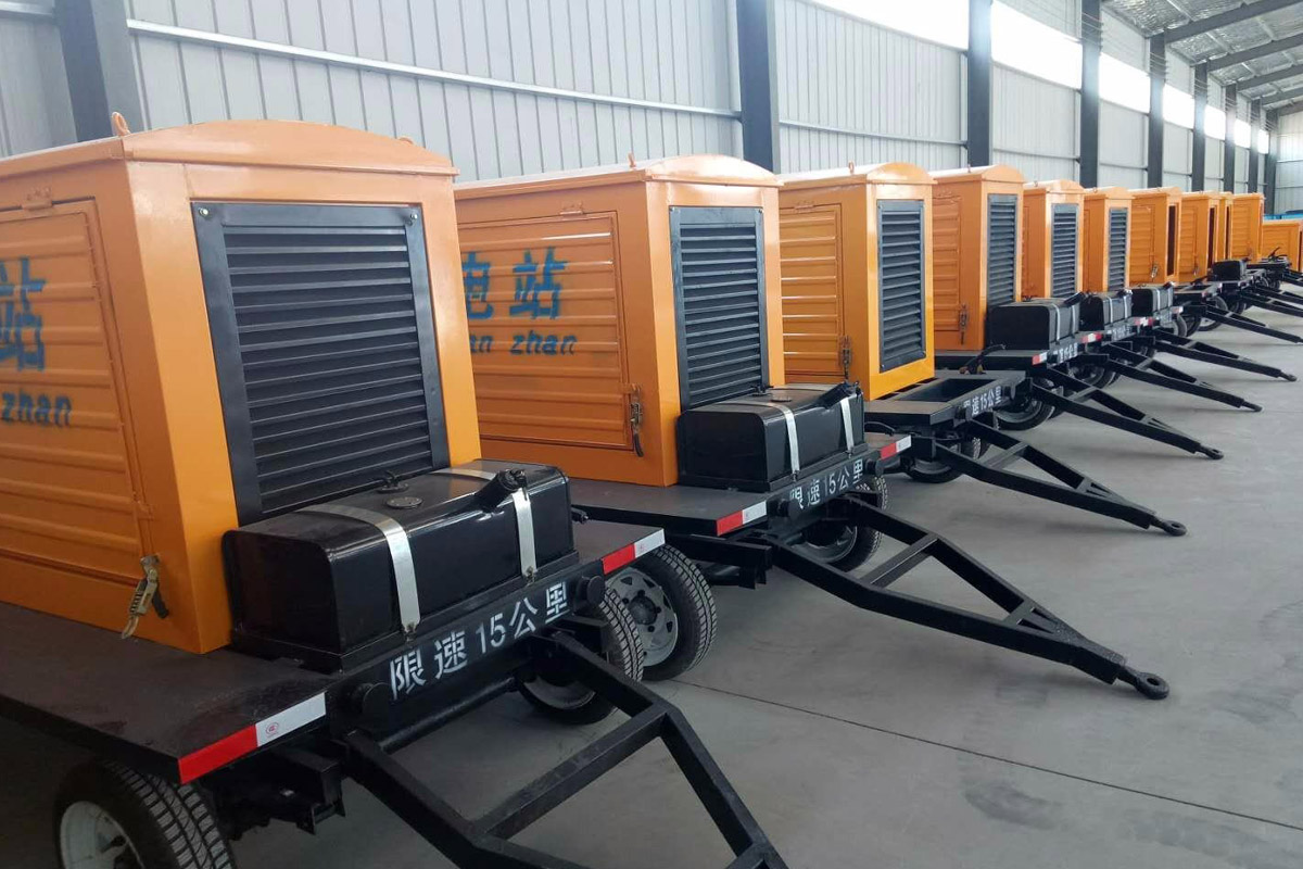 肥东发电机租赁施工现场