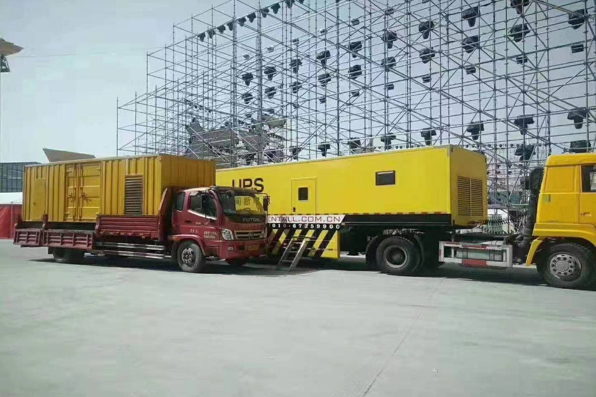 肥东发电机租赁施工现场